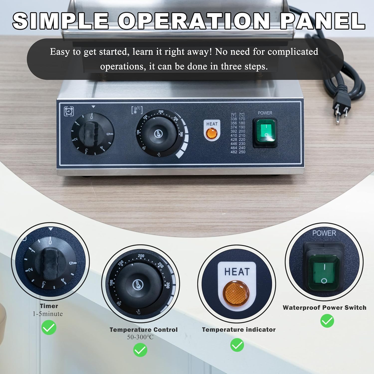 Simple and Efficient Controls for Your Mini Dutch Pancake Maker