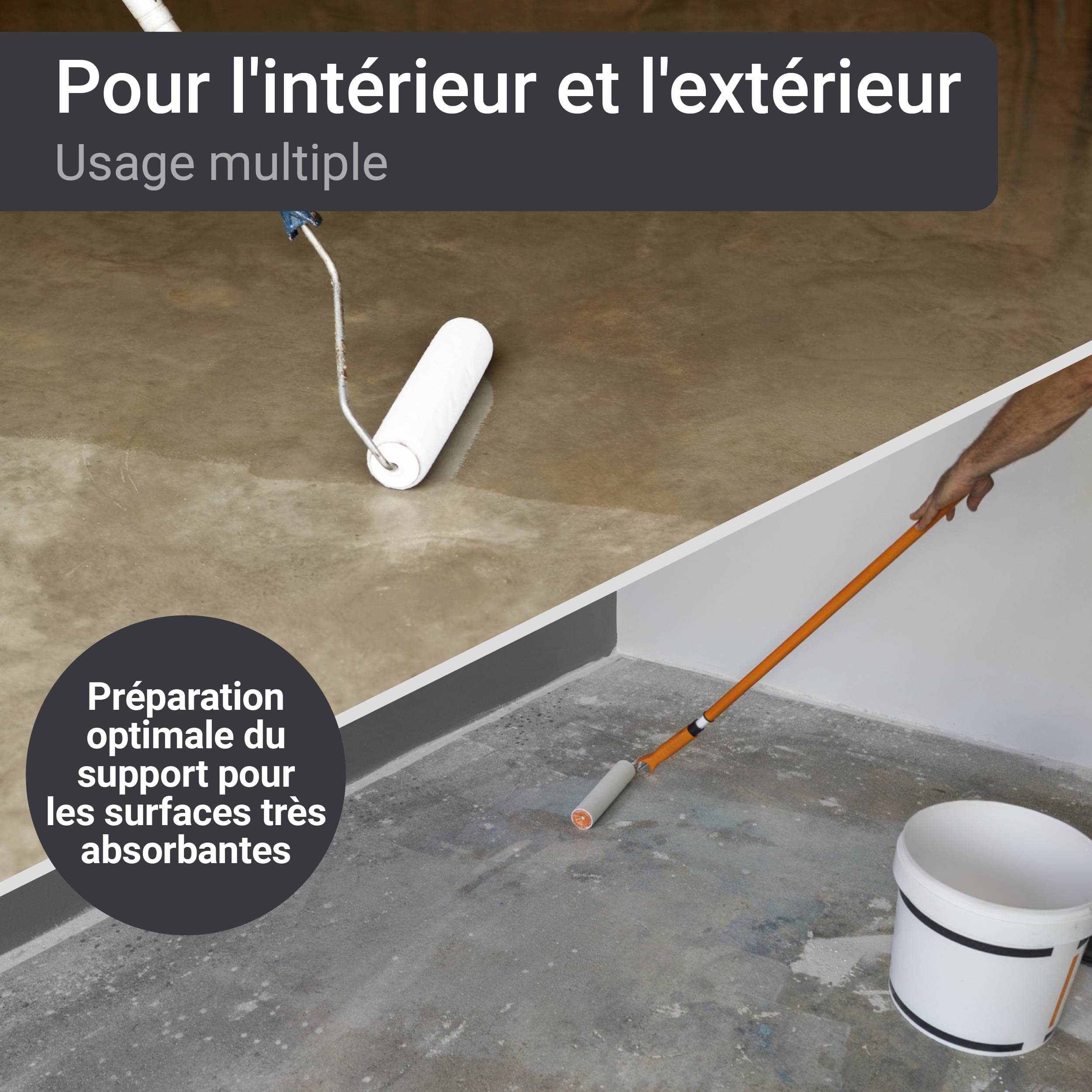 WO-WE Primaire - Apprêt W518 pour sol poreux - Régularise l’absorption du support - 5L