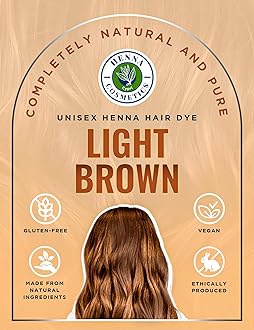 Natural Henna Hair Color Dye, 100% Pure Henna Powder for Hair Growth Organic (Light Brown, 100 Gr + Free 50 Gr.)