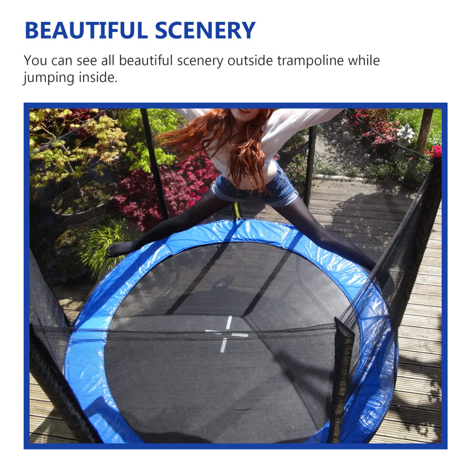 CLISPEED Copertura Protettiva Funzione Antiurto per Trampolino Blu in Pvc e Resistente alle Intemperie Cuscino Spugnoso Protezione Sicurezza per Bordo Ragazzo Ragazza