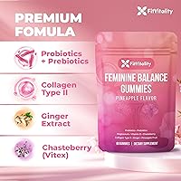 Vista 3 de Gomas Premium 60 Equilibrio Femenino – Probióticos Vaginales y Apoyo a la Salud Digestiva – Probióticos, Colágeno Tipo II, Agracejo, Vitamina D