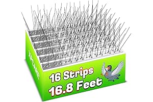XPCARE Bird Spikes to Deter Birds, Keep Away Pigeons, Metal Spikes for Outside, 16.8 Feet
