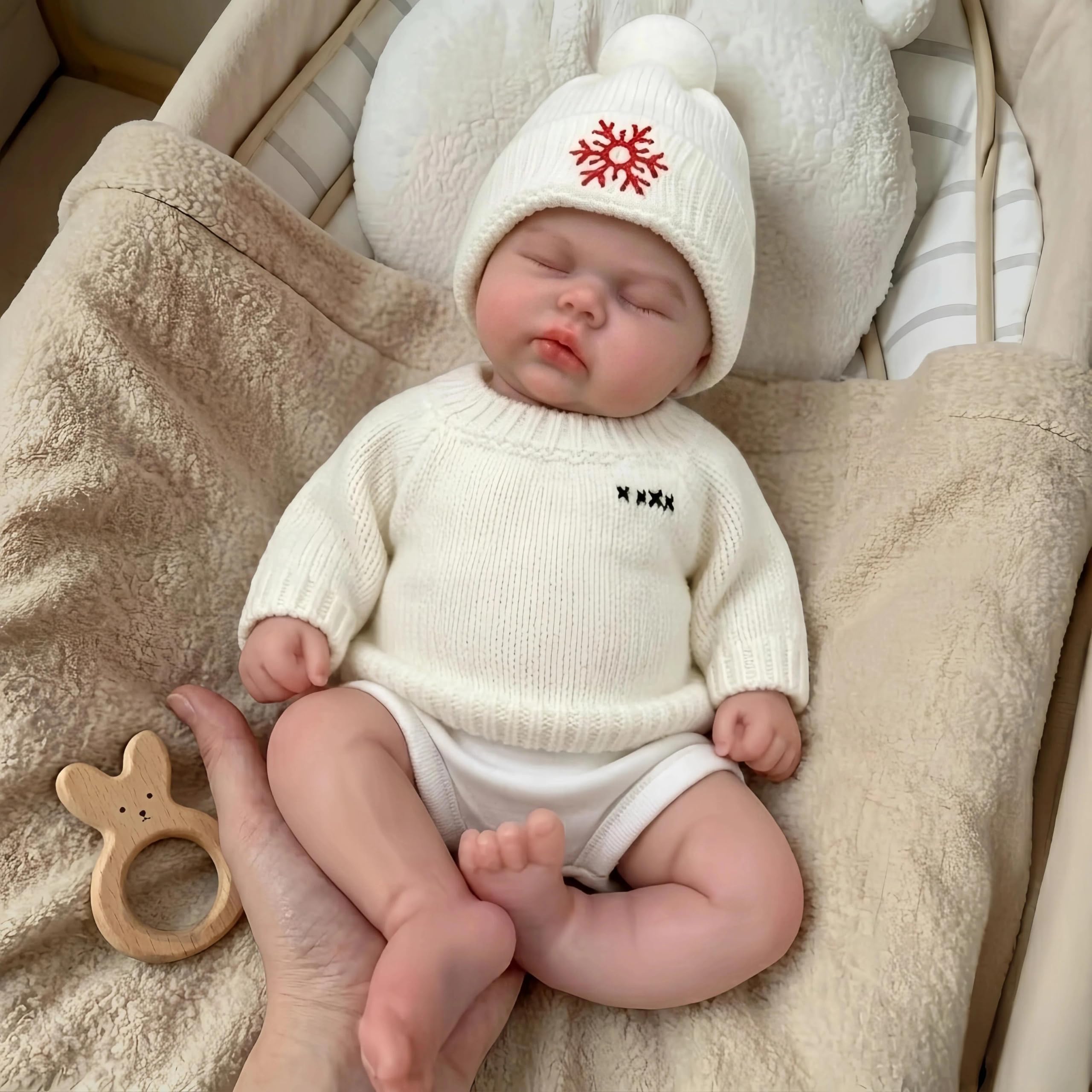 Zero pam 30CM Reborn Baby Vollsilikon Lebensecht,Reborn Puppe Silikon Baby | Schlafen Babypuppen Wie Echt,Waschbar Lebensechte Babypuppen Mit Zubehör,Geschenk Für Kinder Ab 3 Jahren