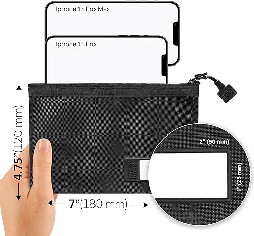 Miniatura 5 de Set & Done Onama Flexi - Bolsa de almacenamiento de nailon transparente duradera con pestaña para nombre para maquillaje, viajes, bolsa de pañales y