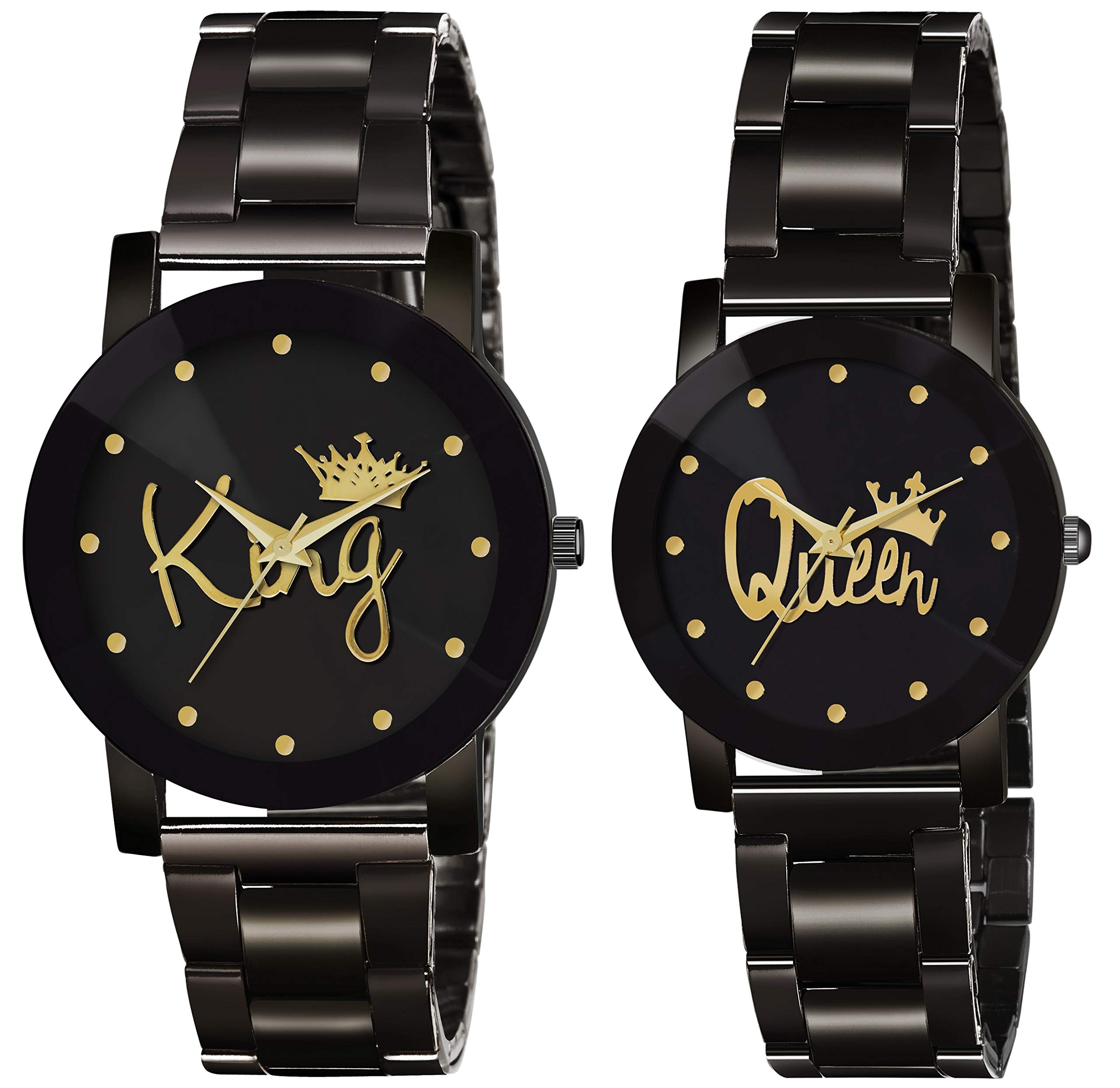 Praizy King Queen Printed Analogue Mens and Womens Watch for Couple (B08VHJTWXJ) Amazon Price History, Amazon Price Tracker