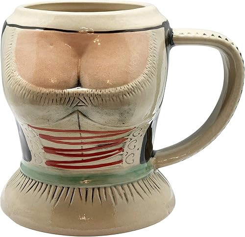 0.55 litros OktoberfestHaus German Stein Oktoberfest - Taza de cerámica para cerveza, par de tazas de tirolesa alemana Okoberfest, artículos de