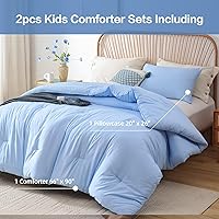 Vista 235 de ROSGONIA Juego de edredón tamaño Queen, color gris carbón, 3 piezas (1 edredón gris oscuro y 2 fundas de almohada) para todas las estaciones, ropa