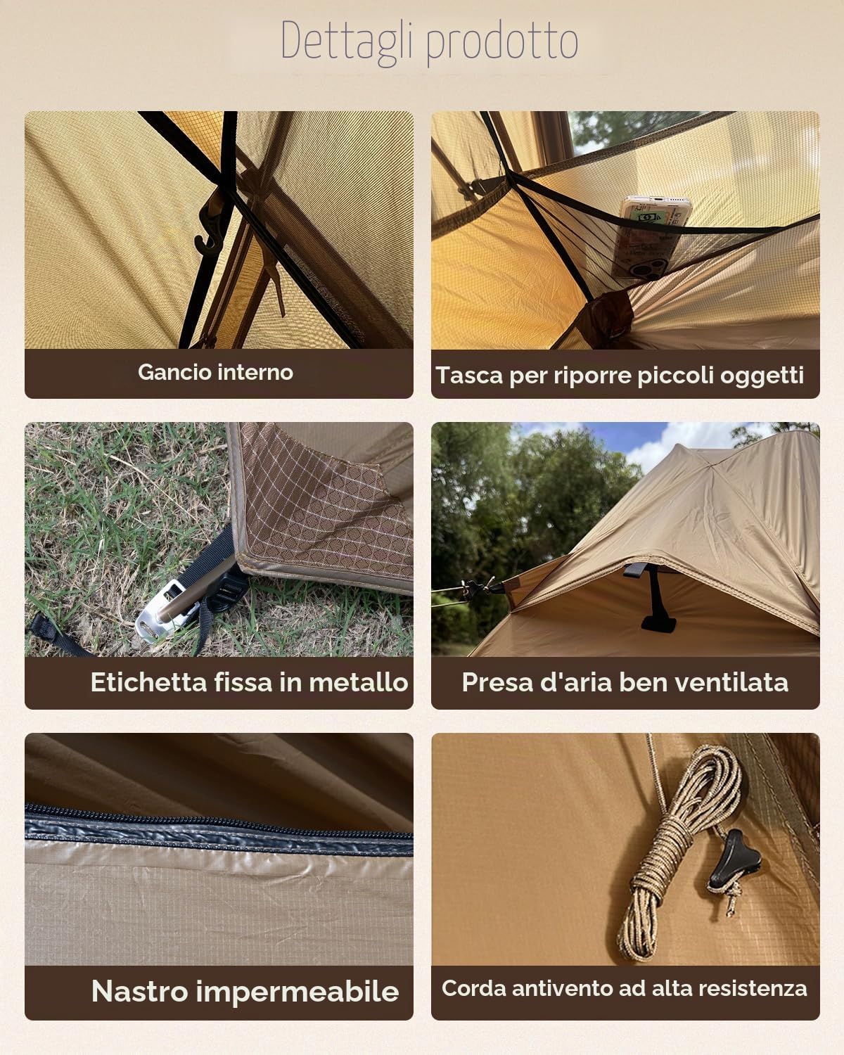 TOMOUNT - Tenda da campeggio per 1-2 persone, impermeabile, ultraleggera, in nylon, 1,5 kg-2 kg, per escursionismo, campeggio, attività all'aperto
