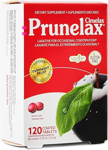 Miniatura 10 de Prunelax Ciruelax - Laxante natural regular para estreñimiento ocasional, ciruelas pasas, 60 tabletas