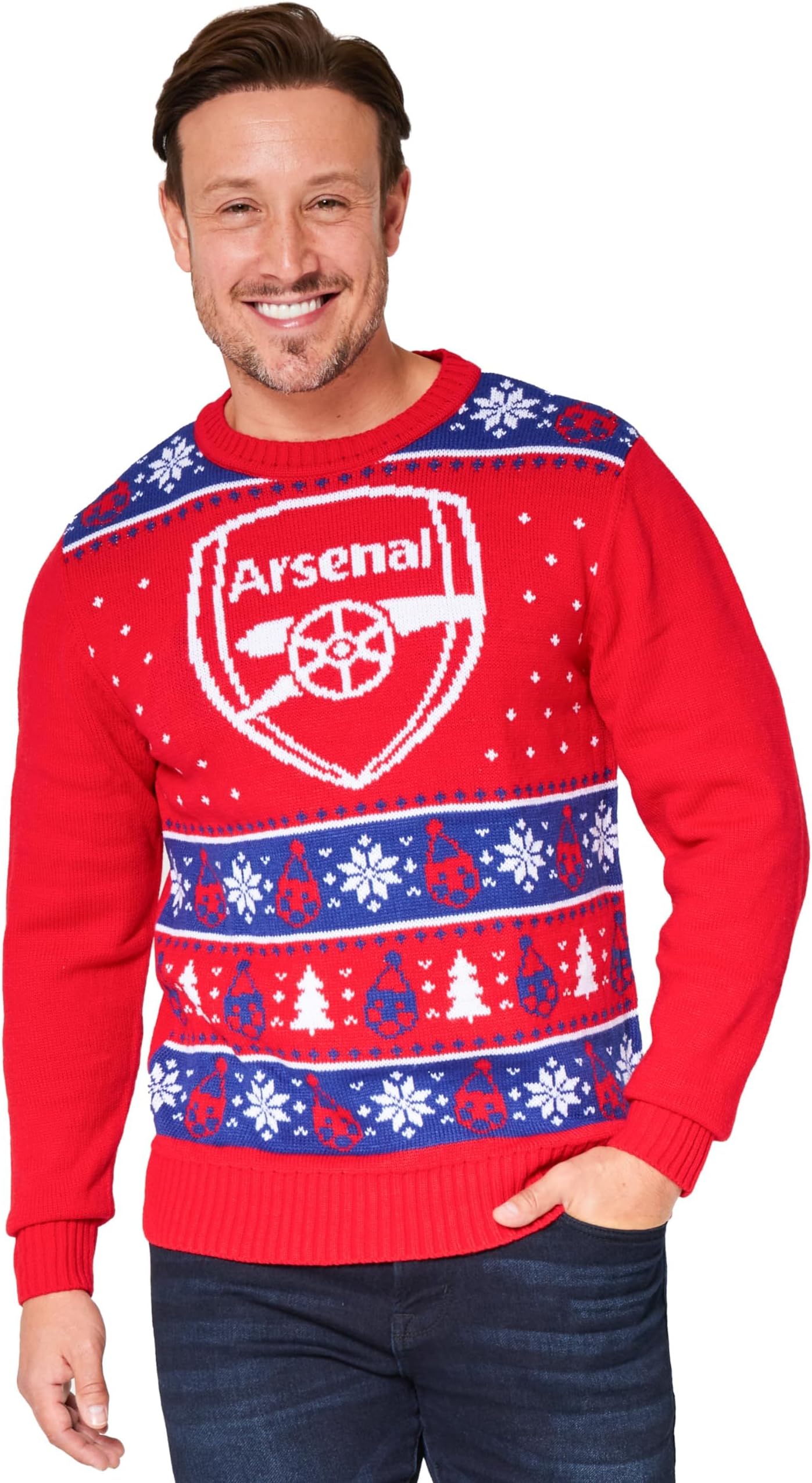 Men's Christmas Sweater (Red, L)