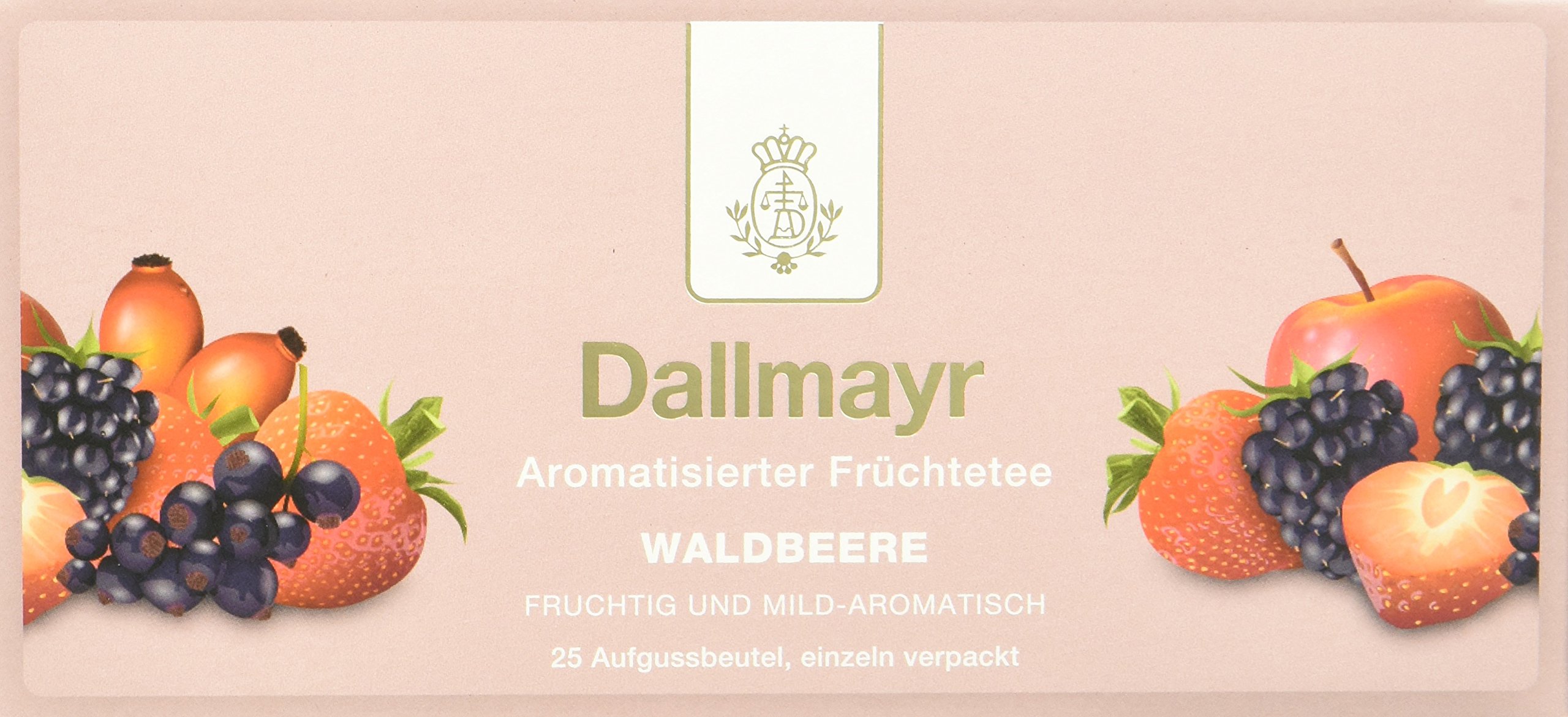 Dallmayr Tee Aufgussbeutel - Früchtetee Waldbeere, 2er Pack (2 x 62,5 g)
