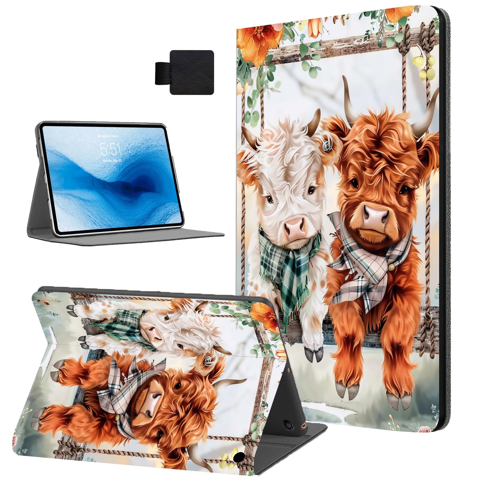 Amazon.co.jp: Tudguiloae Kindle Fire HD 8 & HD 8 Plusタブレット(第