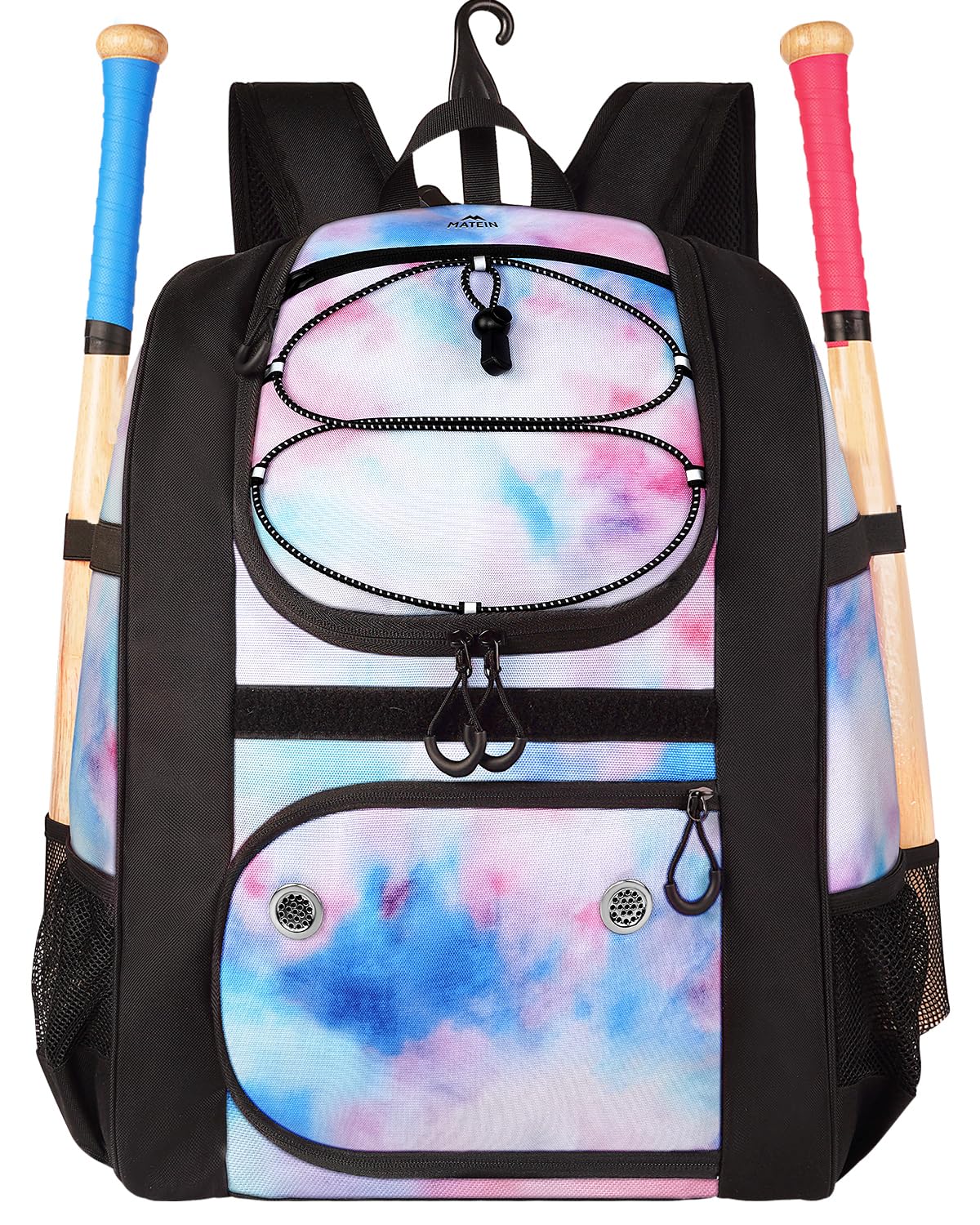 MATEIN Softball Bag, Lightweight Baseball Bat Backpack with Shoe Compartment, Baseball Bag with Fence Hook for TBall Bat & Equipment, Softball Gift Catchers Bags for Women Fit Batting Glove, Helmet