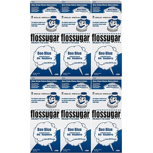 BeeQ Caja  Paquete de 6 cajas de 12 galones de algodón azul de azúcar de azúcar