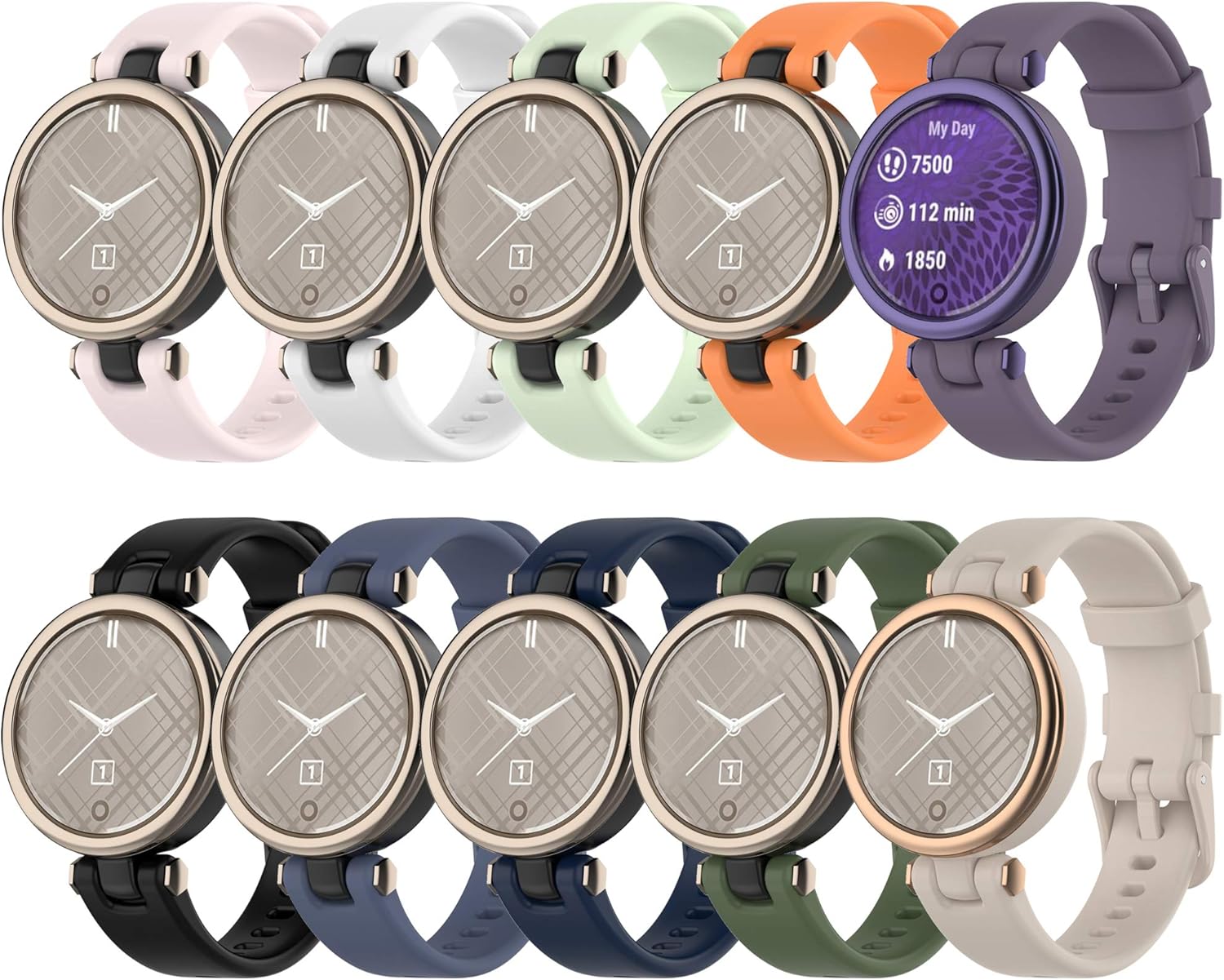 Band for Garmin lily, Soft Silicone Replacement Watch Band