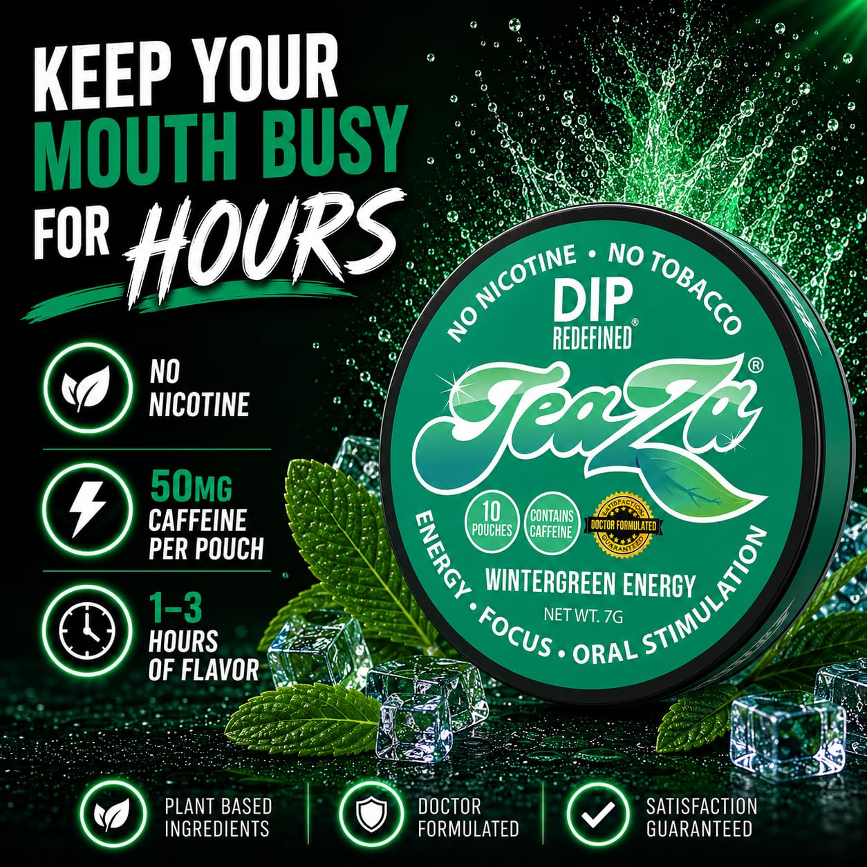 cbd tobacco pouch Amazon.com: TeaZa Herbal Energy Pouches Wintergreen with Caffeine,  Smokeless Alternative Pucks Nicotine Free and Tobacco Free Herbal Snuff,  Great Tasting & Refreshing Tobacco Alternative (8 Pack) : Health & Household