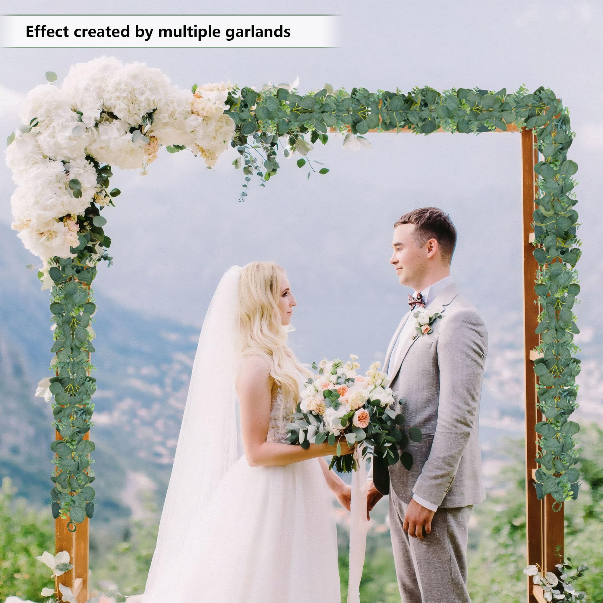 Vlorart Eukalyptus-Girlande, 1,7 m, 2 Stück