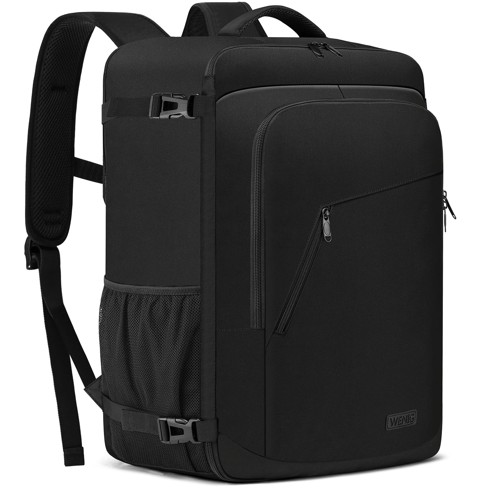 Rucksack 55x35x25 Handgepäck Rucksack 55x35x25 für Air France Groß Reiserucksack für Flugzeug Handgepäck Tasche Laptop Rucksack 18.4 Zoll mit USB Ladeanschluss Reisetasche für Herren Damen,Schwarz