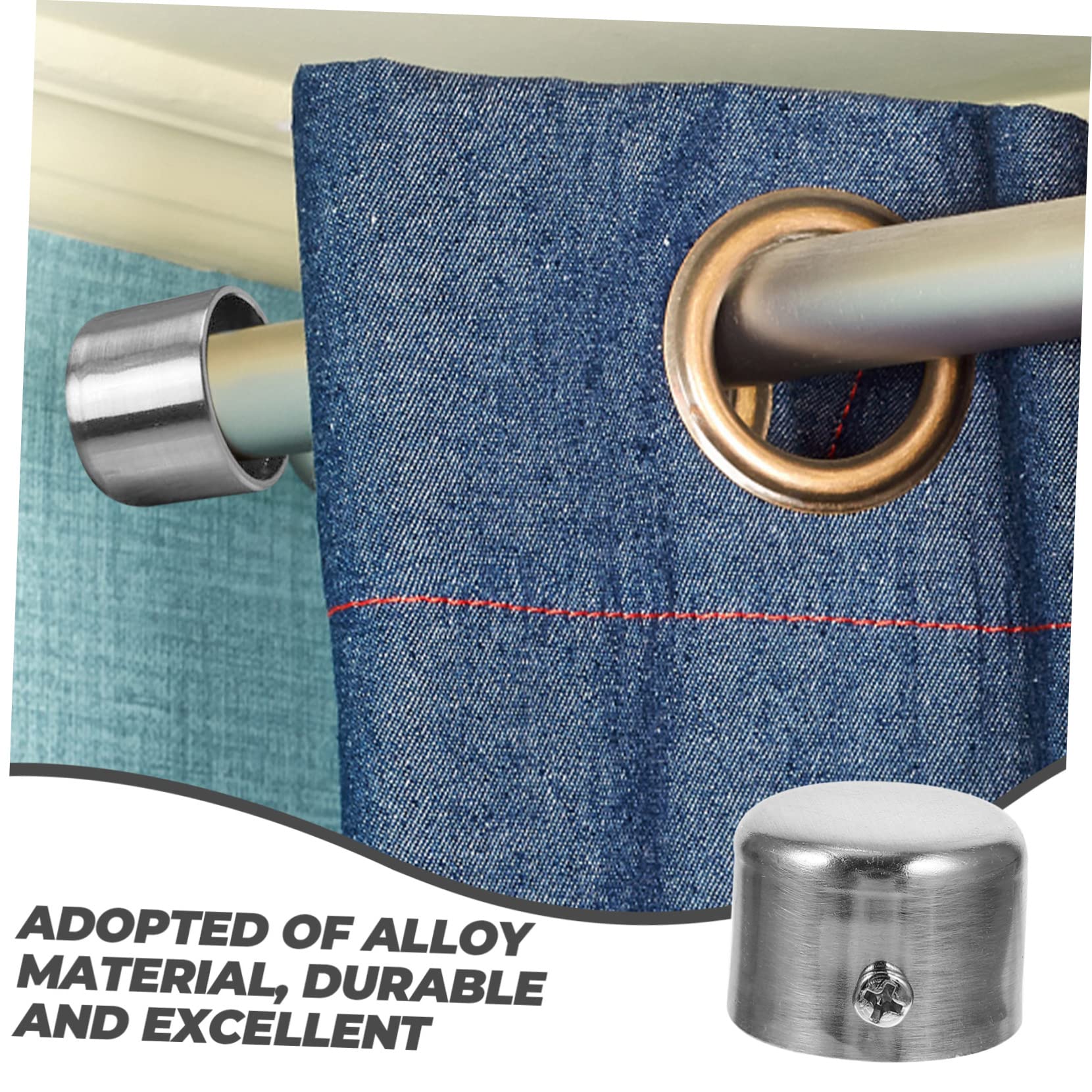 OUNONA 6stücke Vorhangstangen-endkappen Aus Edelstahl Dekorative Finials Für Gardinenstangen Installieren Elegantes Design Für Warmes Zuhause