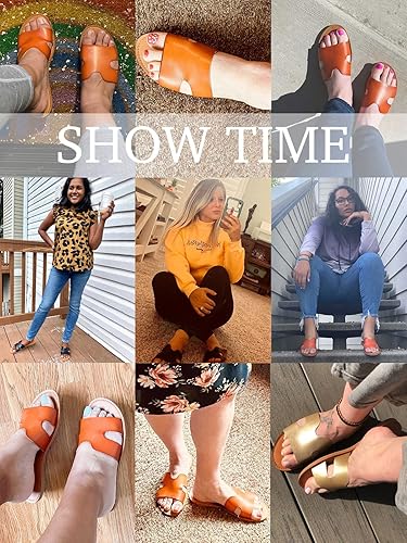 Miniatura 4 de KOLILI Sandalias planas para mujer, sandalias de moda de verano, estilo cómodo Favorito del clima cálido