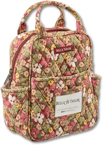 Bella Taylor Colección Country Floral Feedsack, algodón acolchado, seguro para alimentos, con forro de PEVA, para mujeres y niñas, delicado carbón Bella Taylor Colección Country Floral Feedsack, algodón acolchado, seguro para alimentos, con forro de PEVA, para mujeres y niñas, delicado carbón