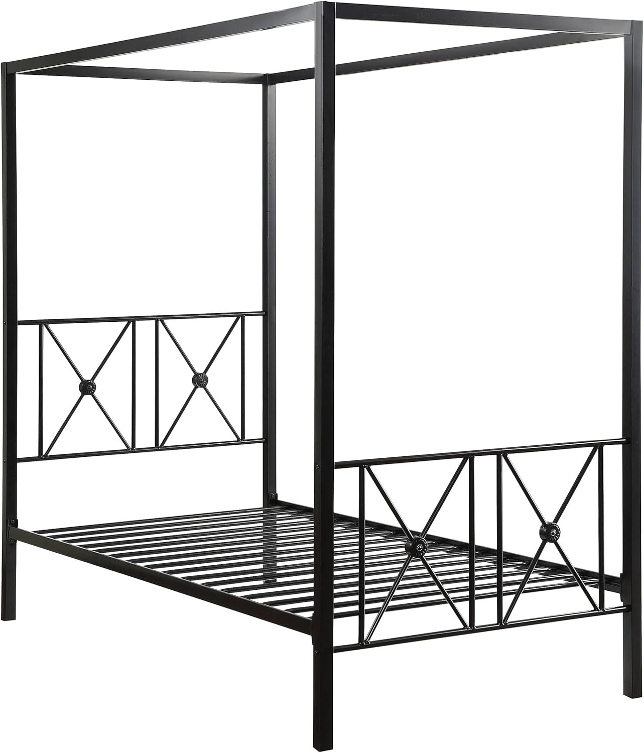 Homelegance Rapa Metal Canopy Bed, Twin, Black Home & Kitchen