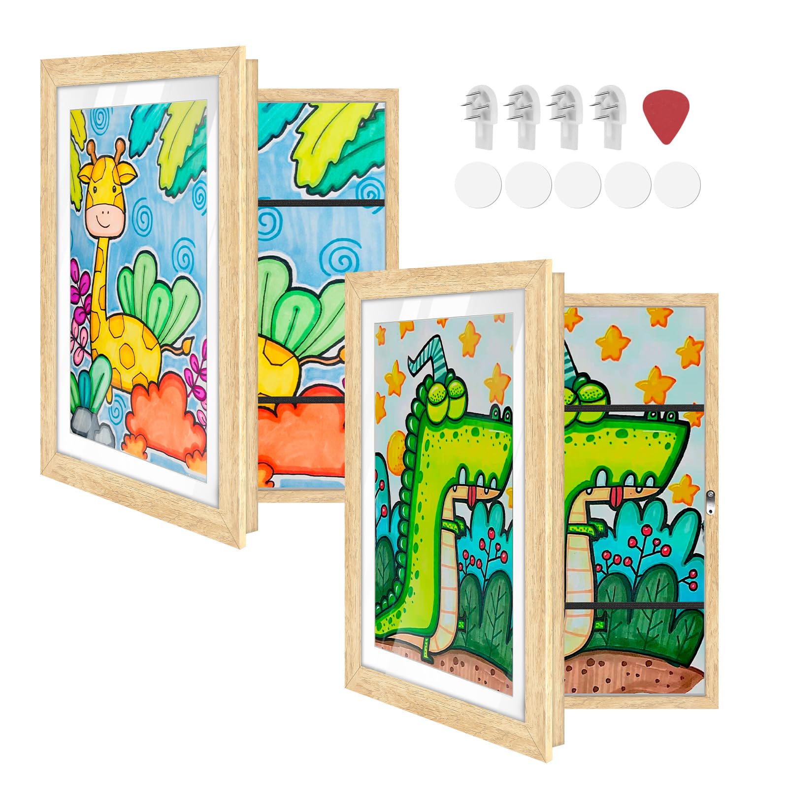 Amazon.com - HOTOOLME 2 Pack Kids Art Frames, 8.5x11” Picture Frame ...