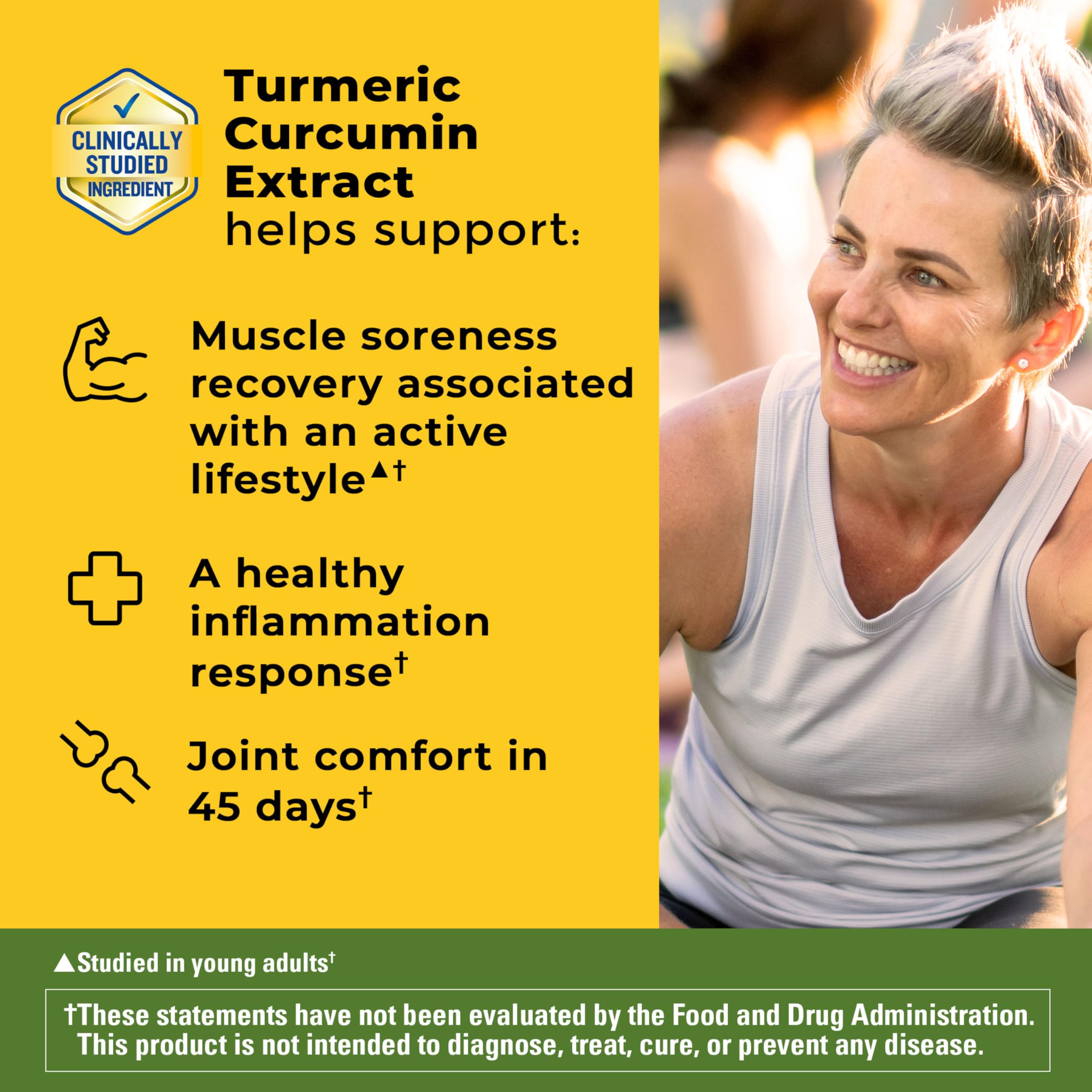 Nature Made High Absorption Turmeric Curcumin Capsules, Turmeric Supplement, Muscle and Joint Support Supplement, 30 Capsules, 30 Day Supply