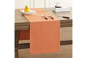ZeeMart Basic Linen Style Table Runner, 14 x 60 Inch, Burnt Orange