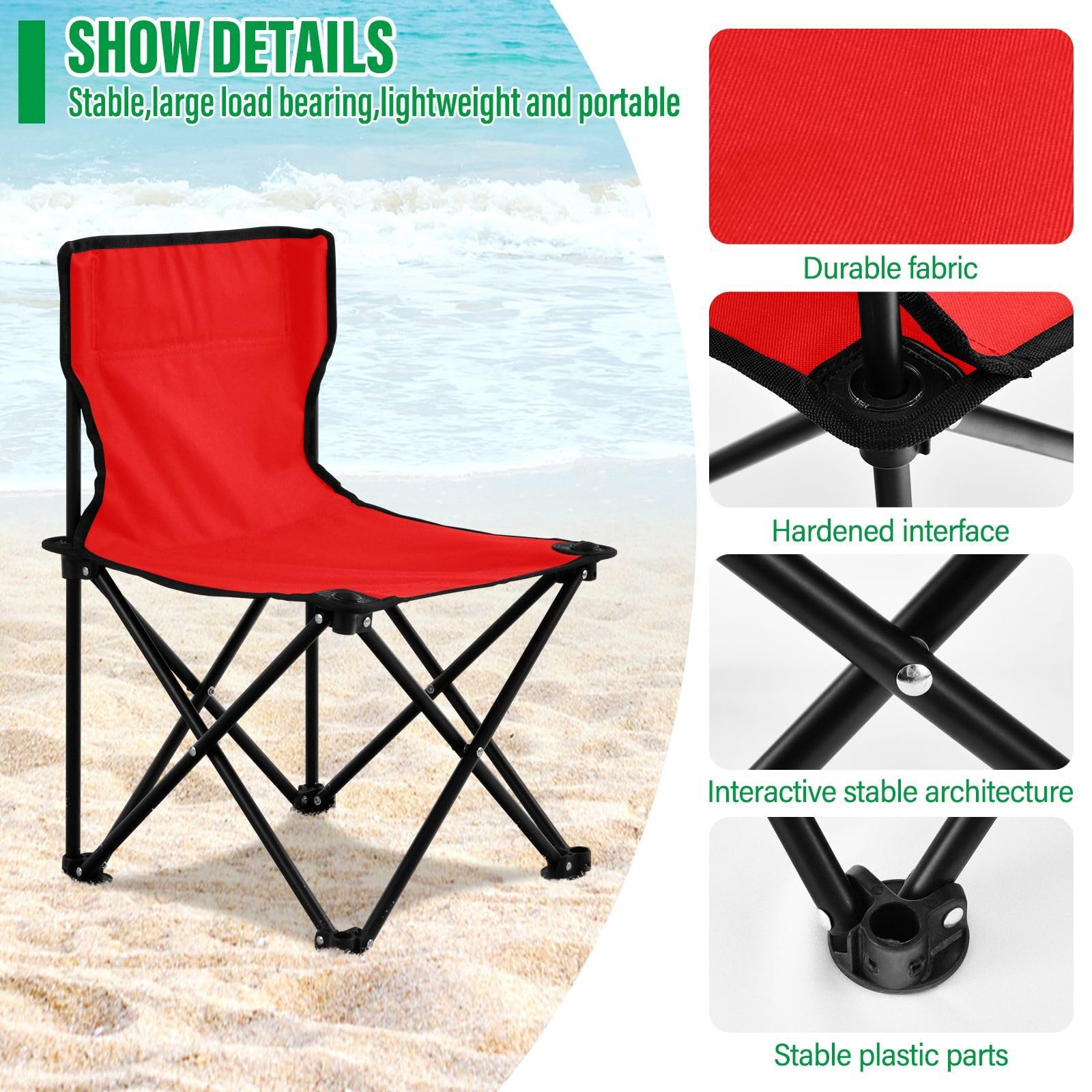 red folding outdoor chairs