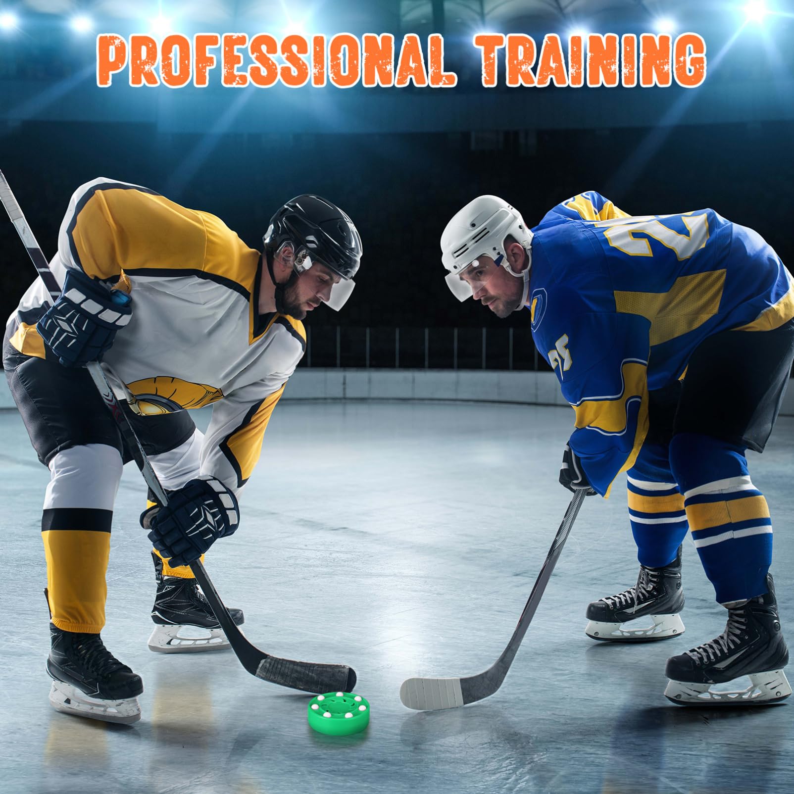 Toyvian 6 Pcs Roller Hockey Puck - ABS Street Hockey Puck, Sports Training Pucking Balls Floor Training Ball for Indoor-Outdoor Sport Practice Activity