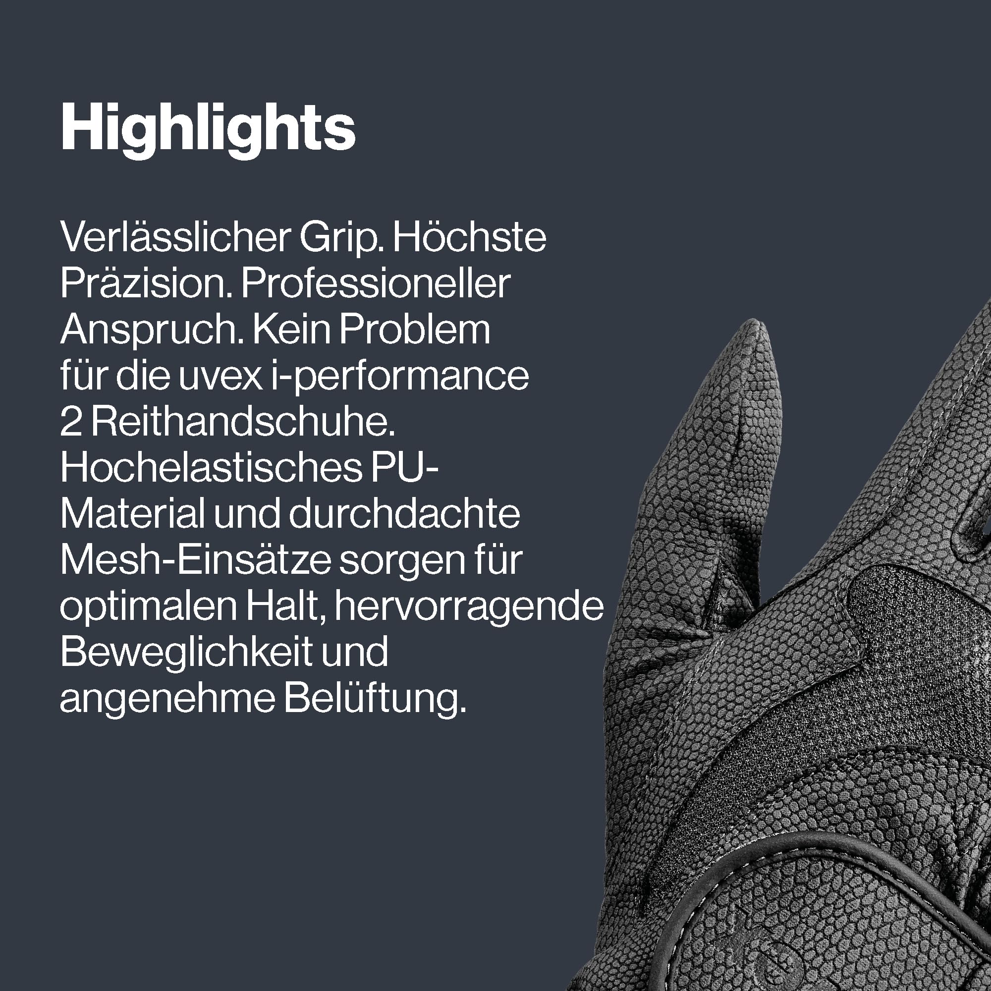 Uvex i-Performance 2 - Flexibler, optimal belüfteter Reithandschuh für Damen und Herren - exzellenter Grip & strapazierfähig - touchscreenfähig