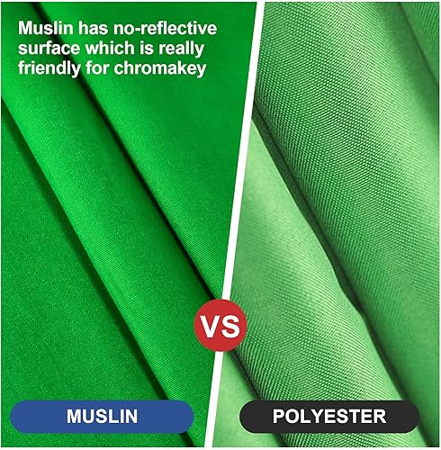 Miniatura 3 de Emart Fondo de fondo de fotografía de 6 x 9 pies, anillo de luz de 18 pulgadas con soporte, gran anillo de luces LED ajustables de 3200-5600K con