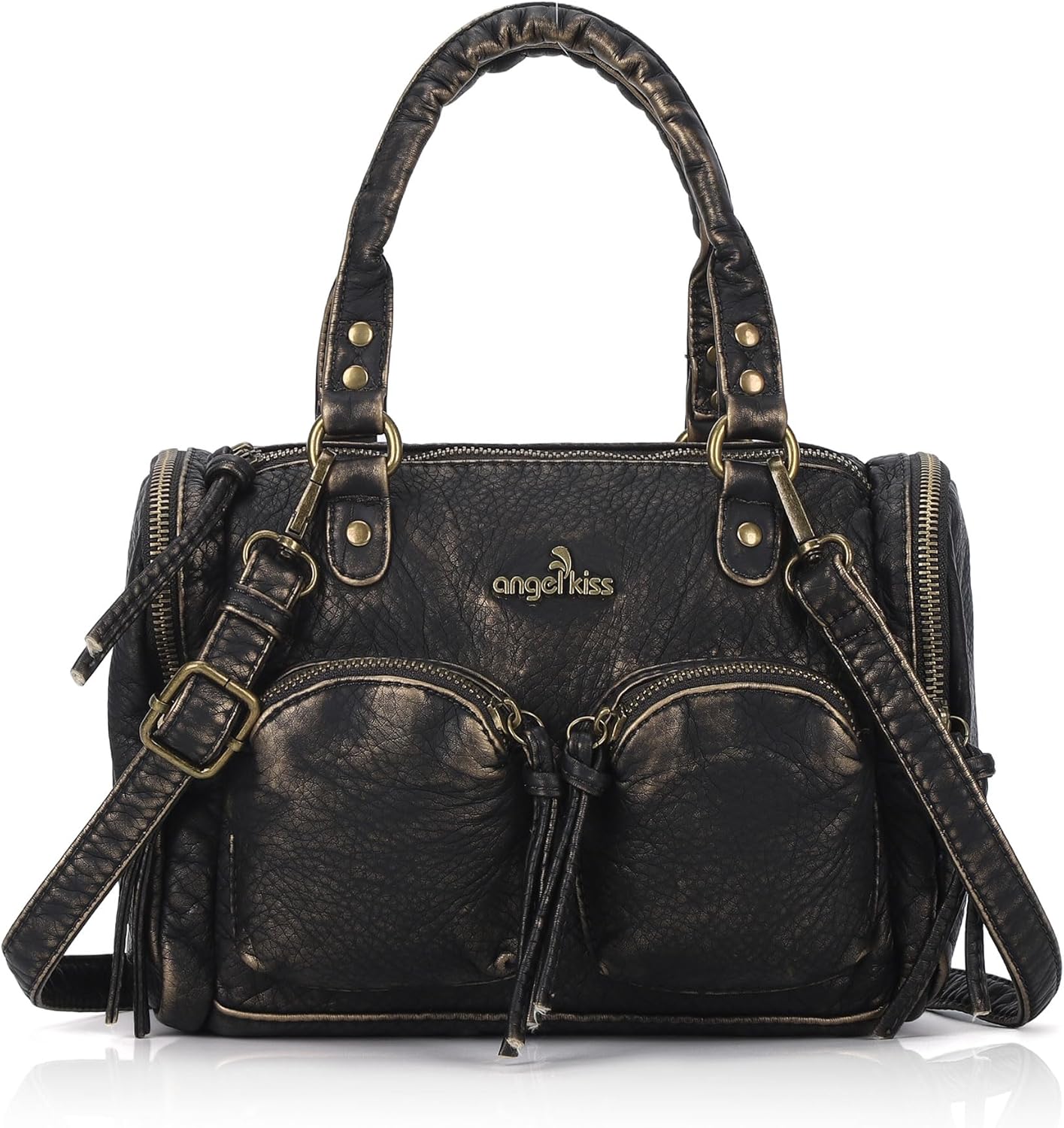 Anglekiss Small Hobo Crossbody Bags for Women Satchel Shoulder Purses and Handbags Soft Vegan Leather Hobo Purses for Women