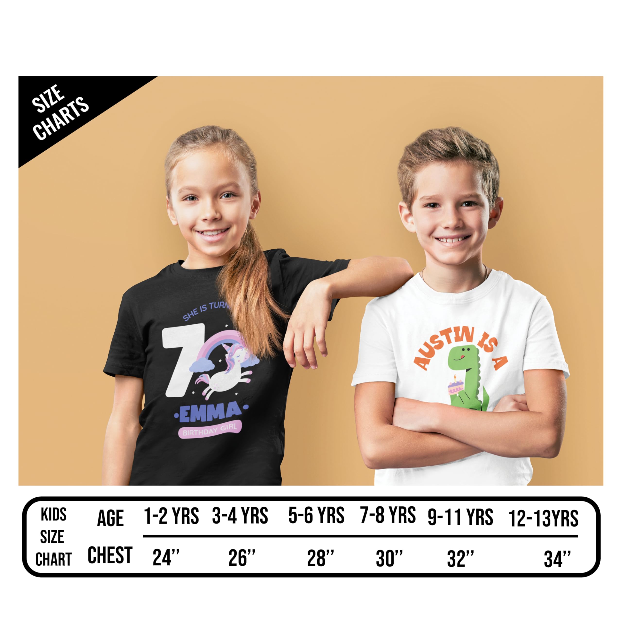 Varsany Personalised T Shirts Mens Womens Kids UK - Customised T Shirt with Any Text and Photo, Long-Lasting Printing - Design Your Own Custom T Shirt — view 7