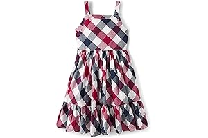 4th of July Twirly Dress with Bowknot at Waist for Girls -...