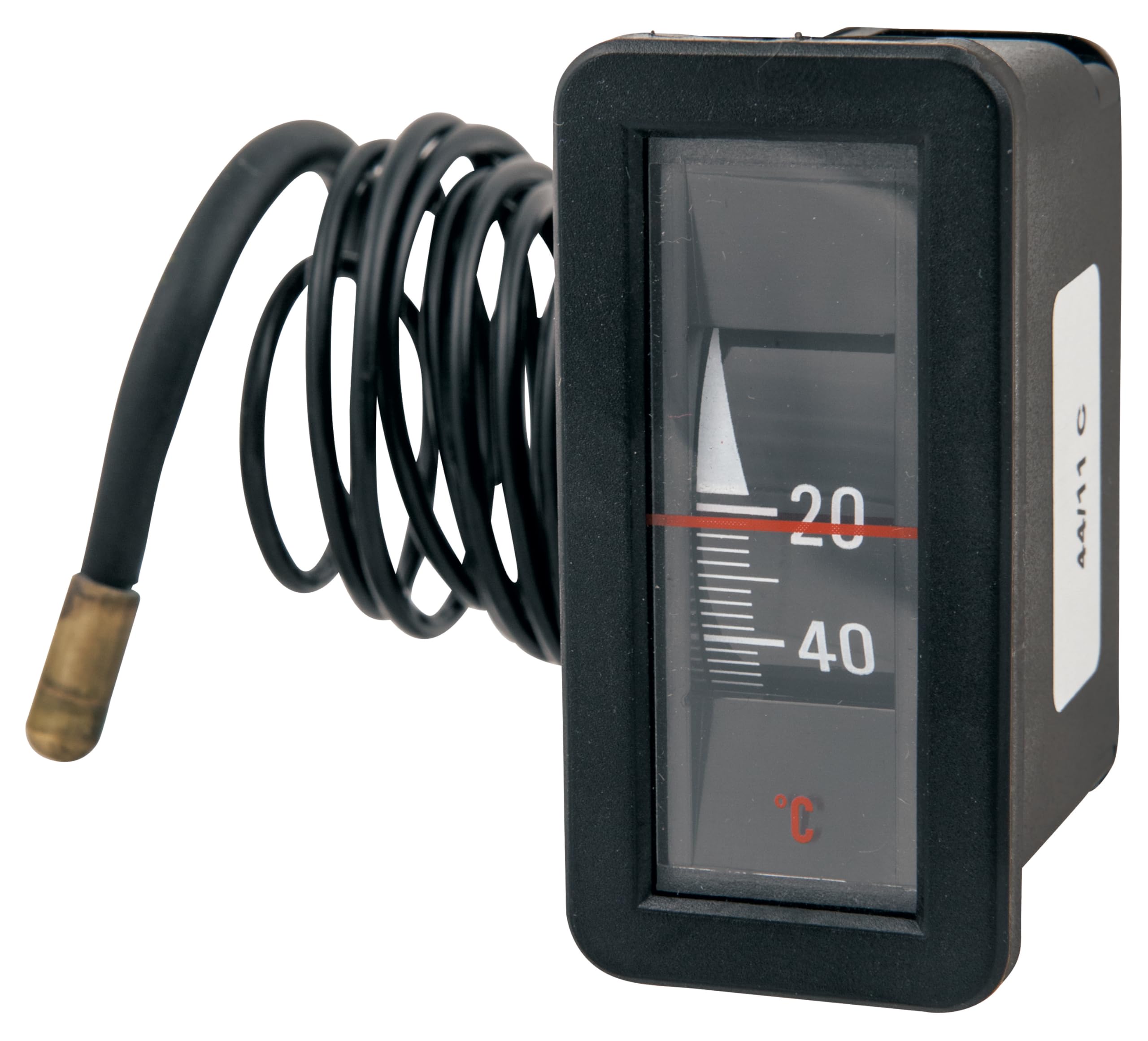 Kessel-Thermometer 25 mm x 58 mm, Einbaulage senkrecht, Anzeigebreich 0-120 °C m. Kapillarleitung 1500mm