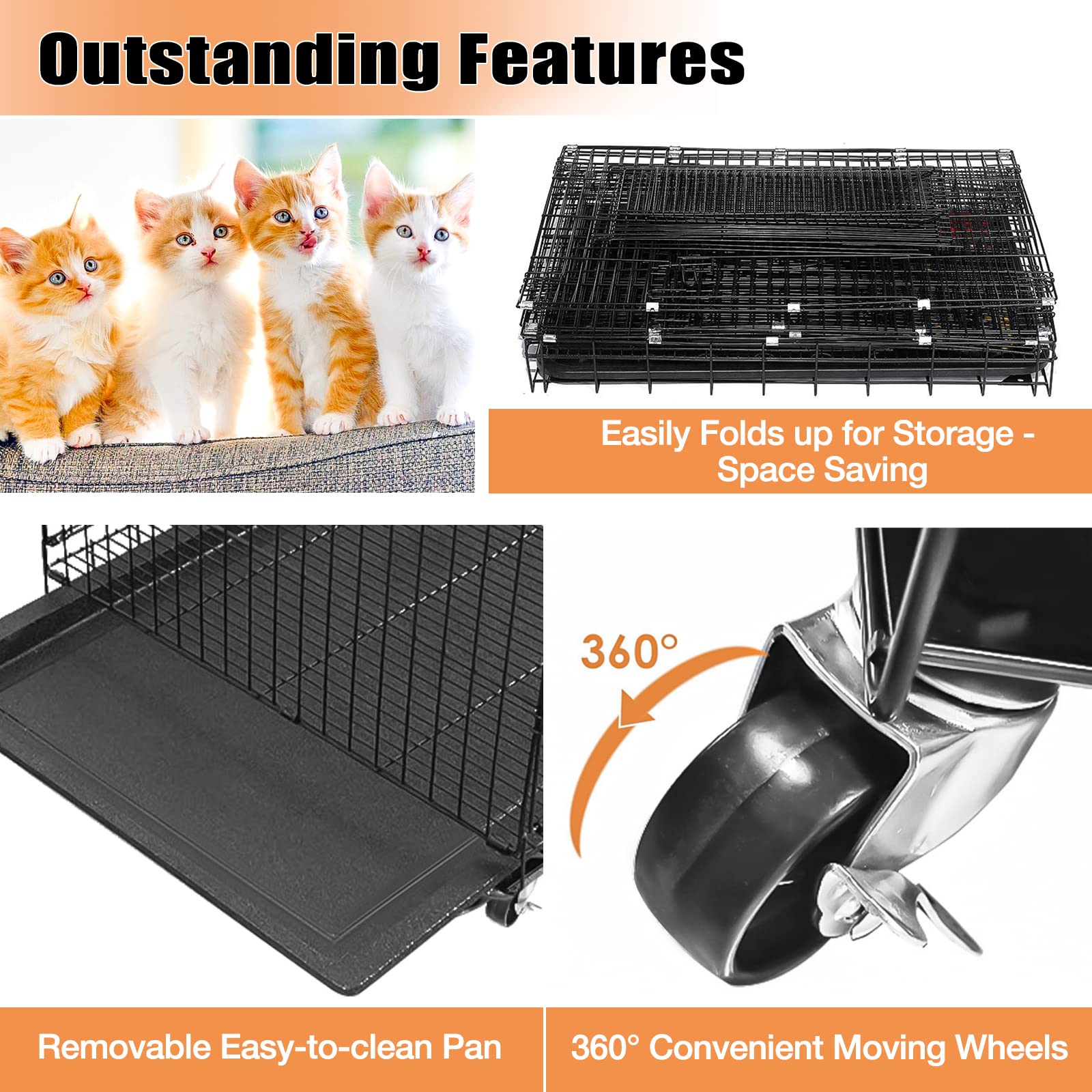 TOOCAPRO Extra Large 6Tier Cat Cage 77 Inchs Height for 15 Cats with Hammock, CAT Bed & 5 Ramp