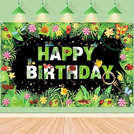 Amazon.com: Spring Bugs Party Banner Bug Party Supplies and Decorations ...
