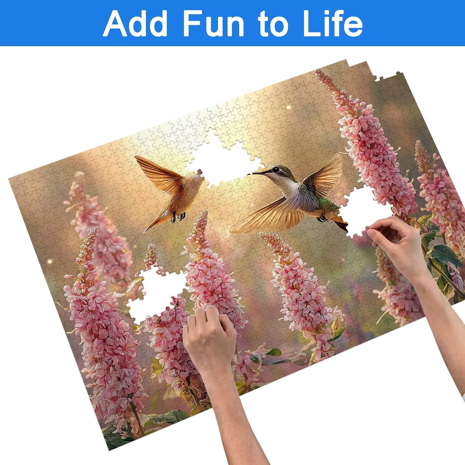 Puzzle 6000 Pezzi Colibrì, Puzzle Fiore 6000 Pezzi Arte per Adulti e Bambini, Misura: 179.5x105.5 cm, Puzzles Legno per Adulti con Squisita Scatola di Imballaggio, Regalo Donna, Regalo Uomo, -9215