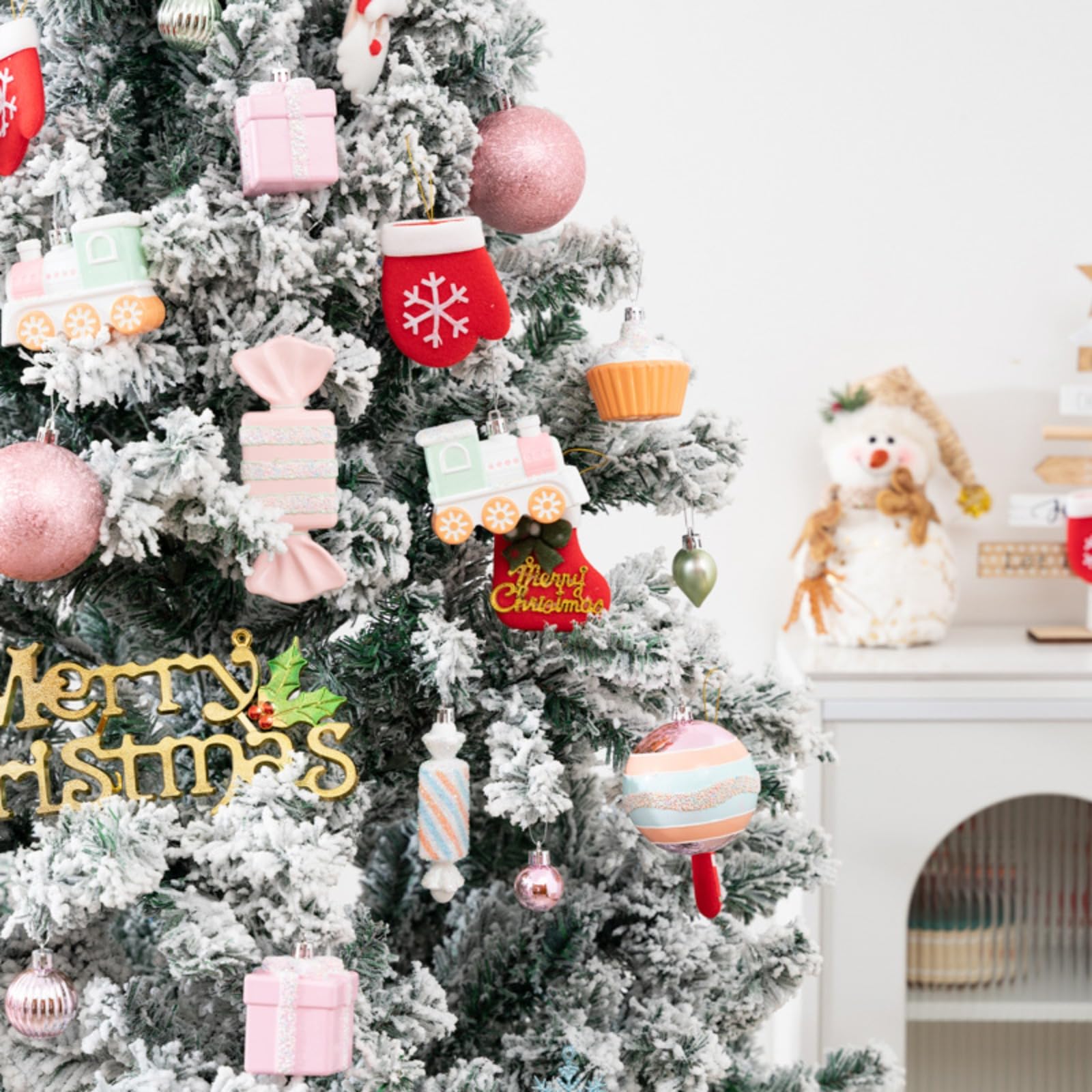 Weihnachtsdeko Weihnachtskugeln, 34/58/80 Stücke Bruchsiche Christbaumkugeln Ornamente Weihnachtsbaumschmuck für Weihnachtsbaum Christbaumkugeln Weihnachtsdekoration Kugeln