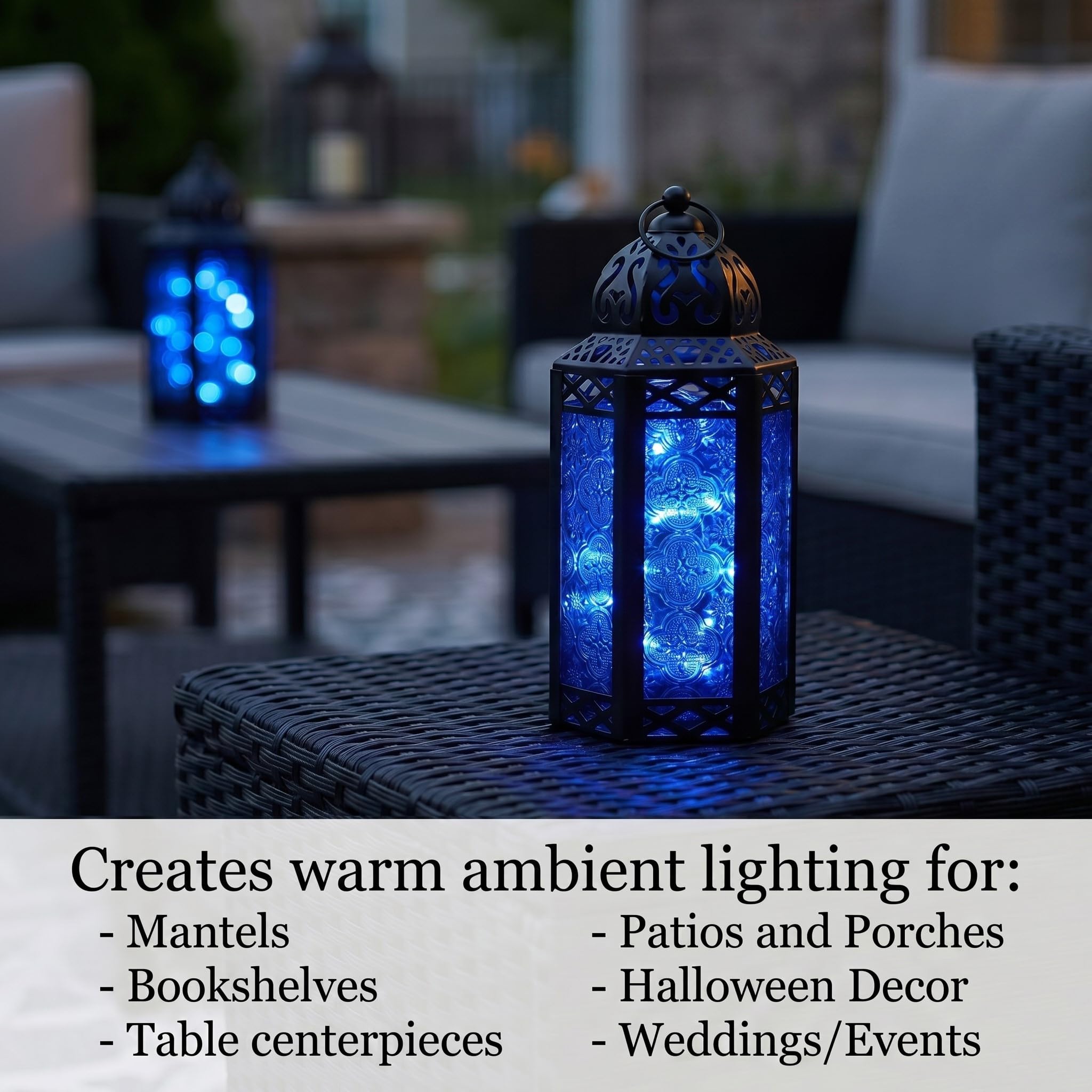 Amazon.com: Vela Lanterns Decorative Indoor Moroccan Candle Holder