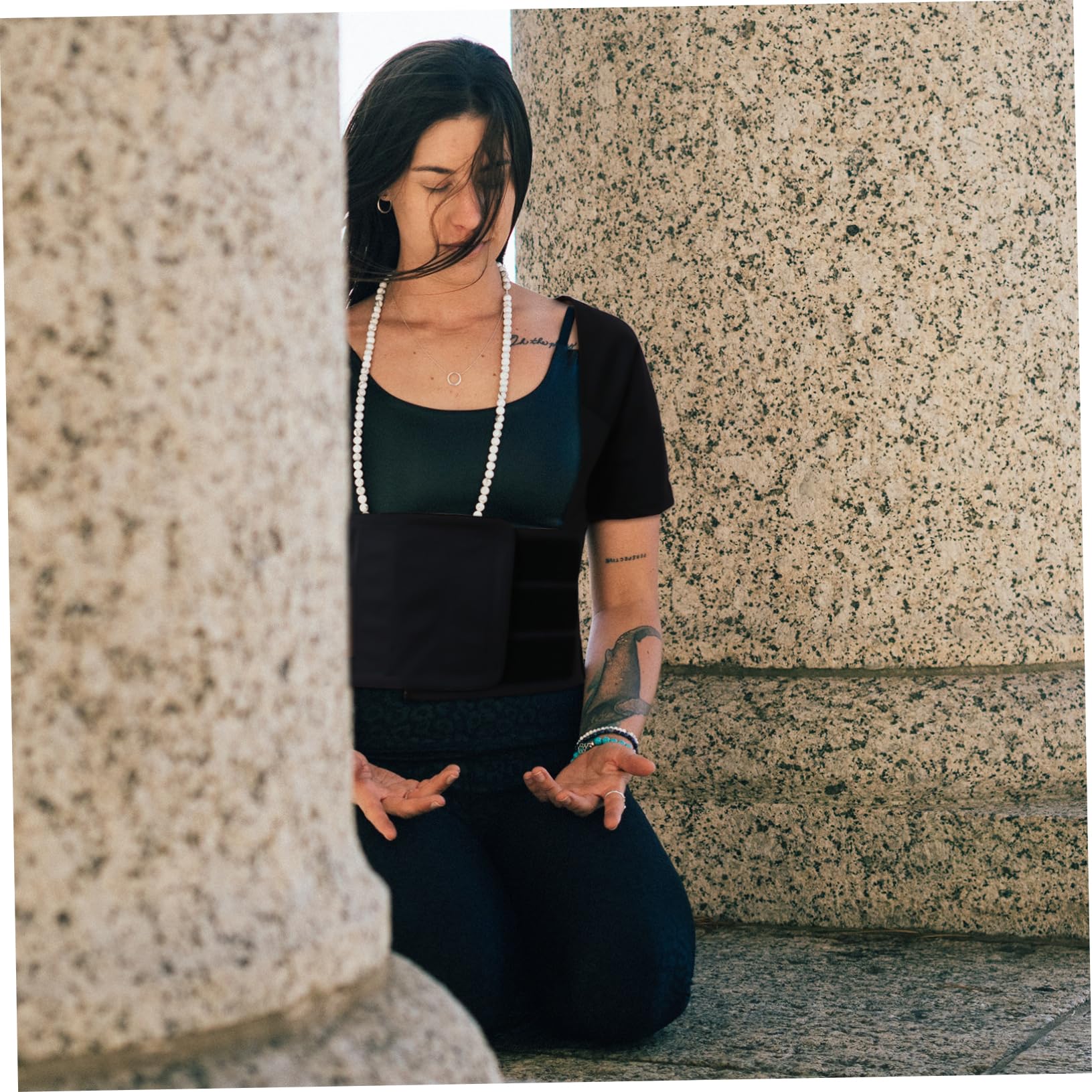 Camisa Deportiva de Compresión para Mujer M, Nylon Negro