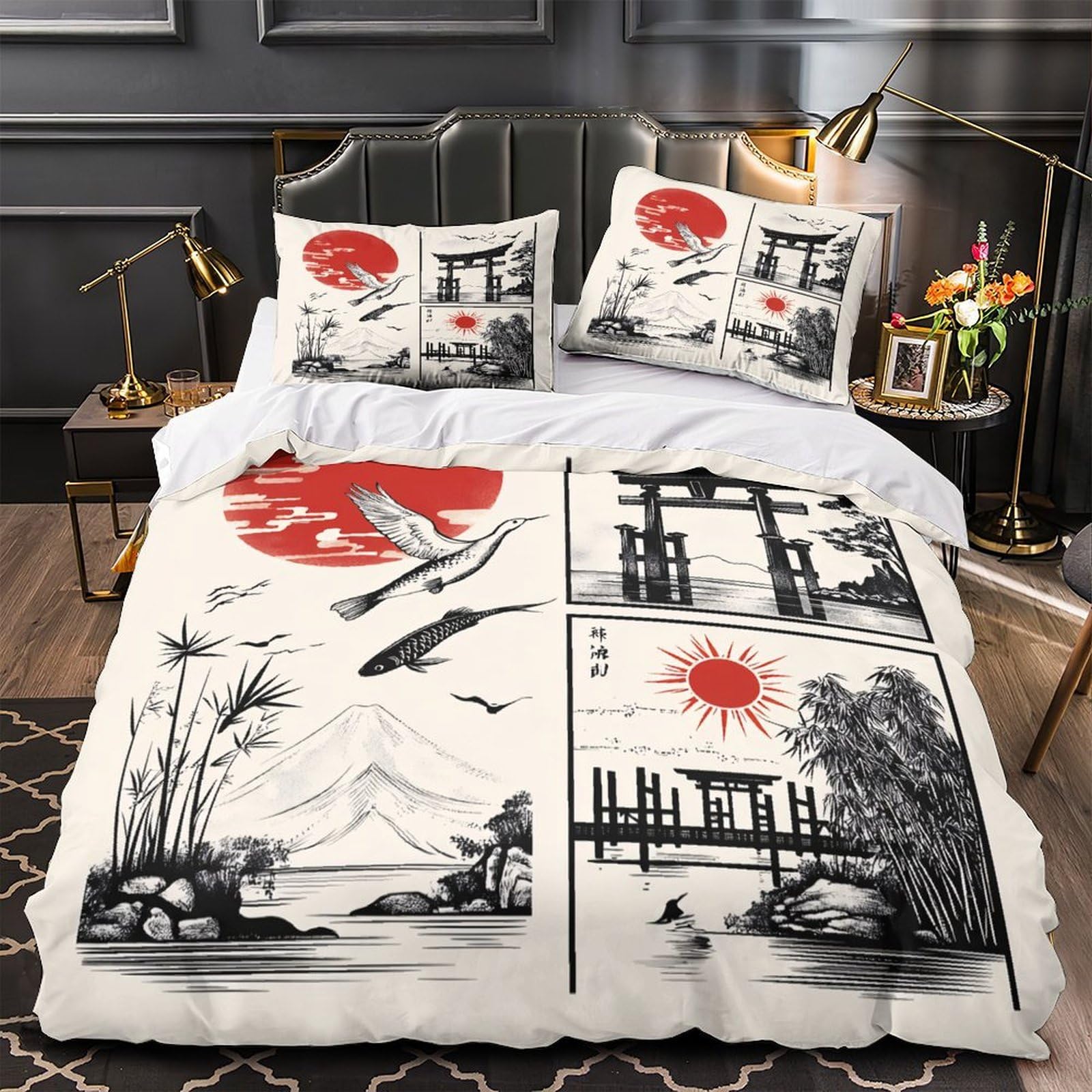 Linge de lit jaguar imprimé 3D hypoallergénique et infroissable 200x200cm