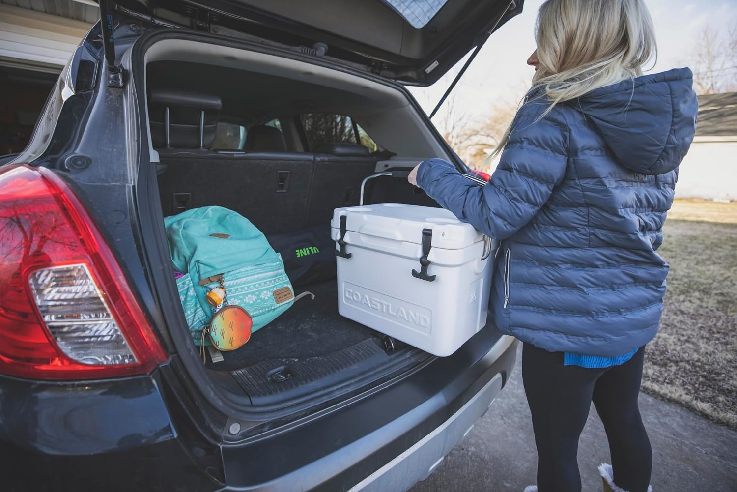 Coastland Bay Series Cooler Premium Everyday Use Insulated Rotomolded Cooler, Small Ice Chest for Tight Spaces, Soccer Games, & Tailgates