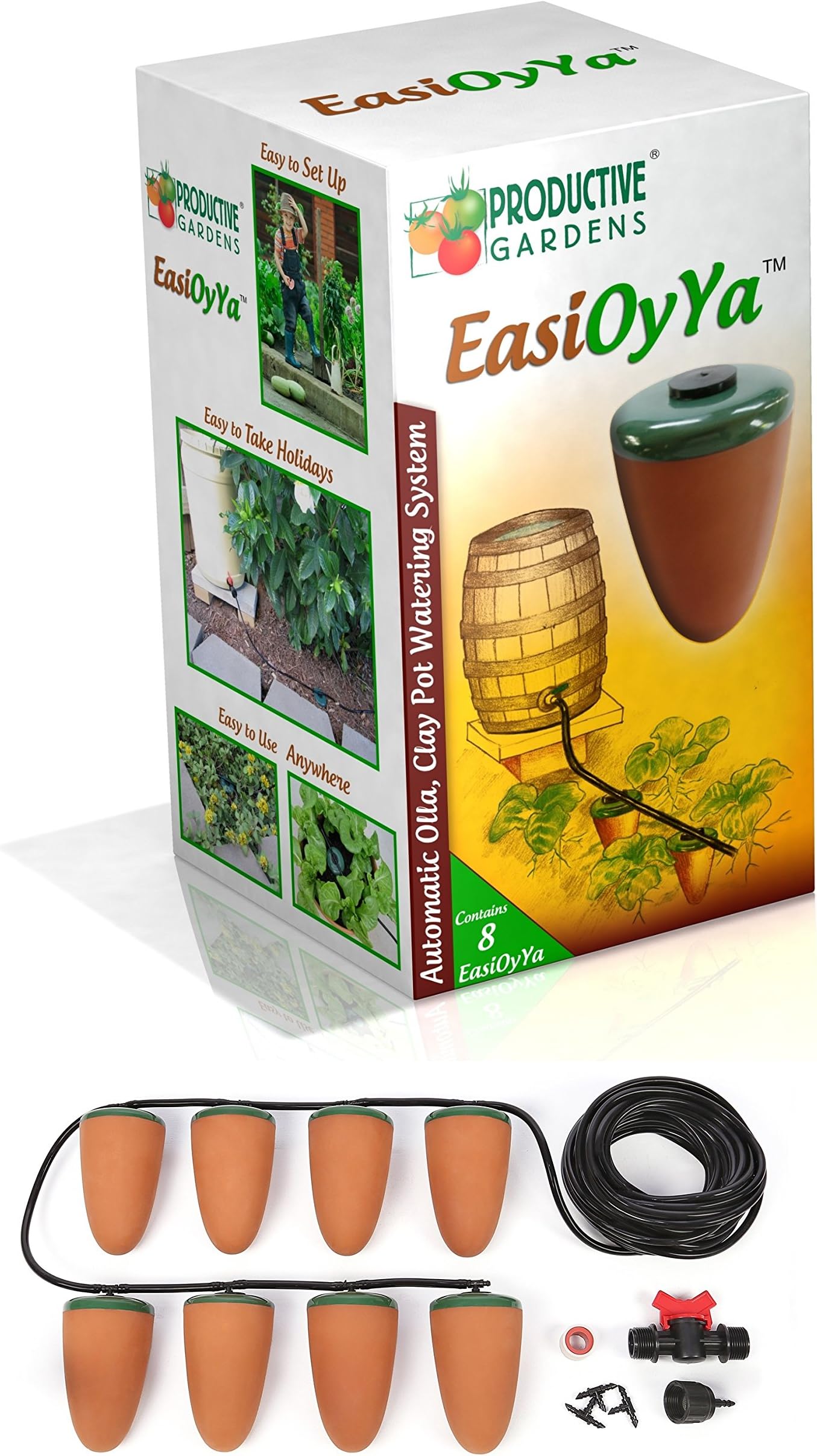 XRS Professional Watering Spikes Automatically Delivers Water to The Roots of Your Plants 24/7 - Your Long Term Holiday/Vacation Watering Solution - Natural Olla Irrigation