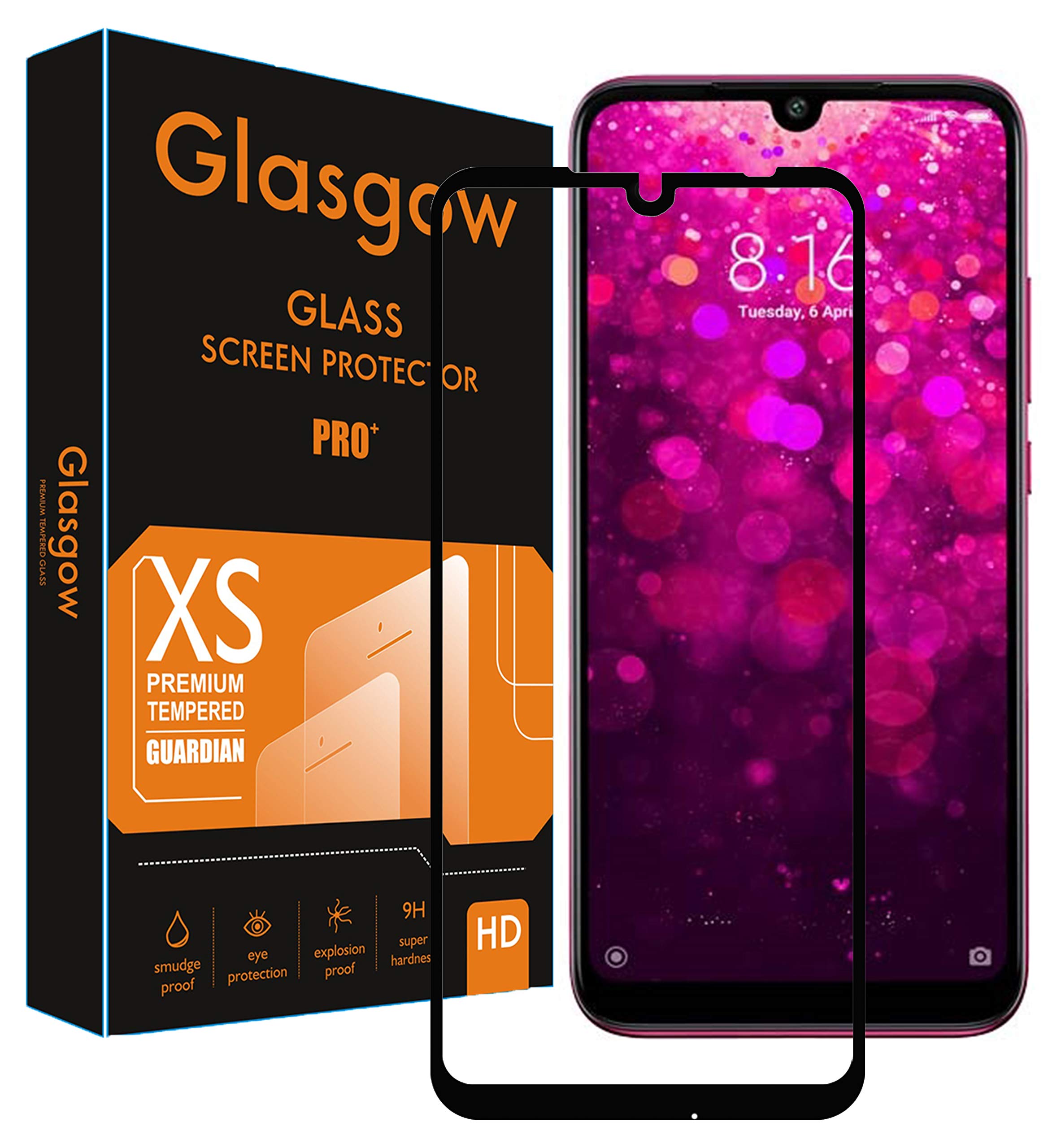 Glasgow |for mi redmi y3 | tempered glass screen protector guard | full glue curved tempered glass | bubble free installation | gorilla (Black) edge to edge full screen coverage (B07WHSV4BC) Amazon Price History, Amazon Price Tracker