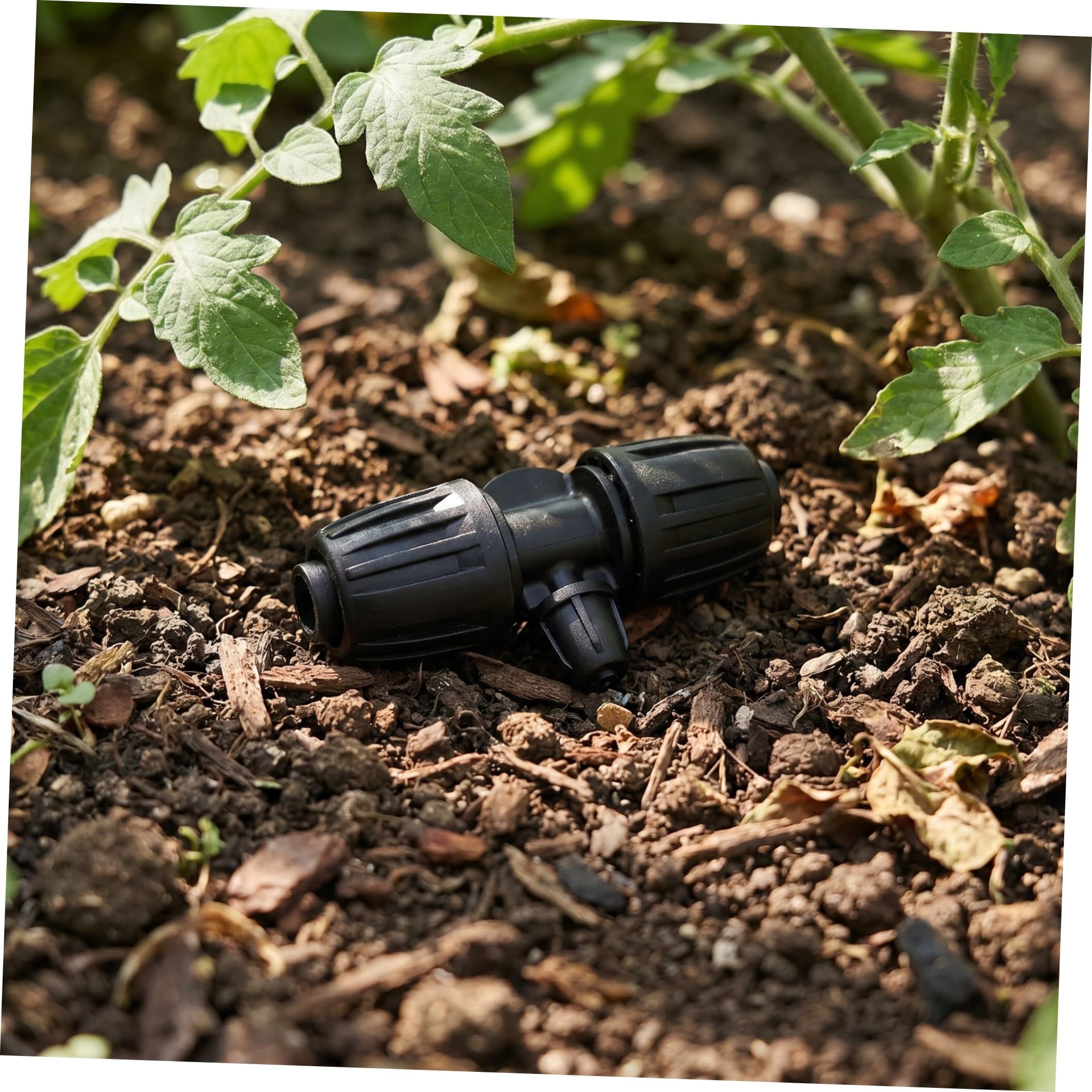 30 Pezzi Raccordo e Dadi di Bloccaggio in Pp Nero per Irrigazione Agricola a 3 Vie Design Antigoccia per Tubazioni a Goccia e Strutture per Coltivazione