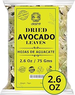 2.6oz Dried Avocado Leaves, 100% Natural Tea Leaves, Aromatic Leaf Tea,Hojas De Aguacate Secas, Caffeine-free, Non-GMO. by Akshit