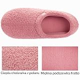 RockDove Kobiety Teddy FleeceKapcie | Lekki komfort, bezpieczne dopasowanie, przytulne ciepło, miękkie uczucie pod stopa